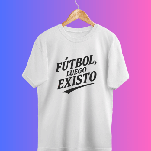 Remera Fútbol, Luego Existo.